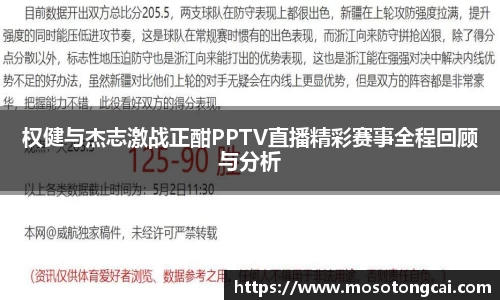 权健与杰志激战正酣PPTV直播精彩赛事全程回顾与分析